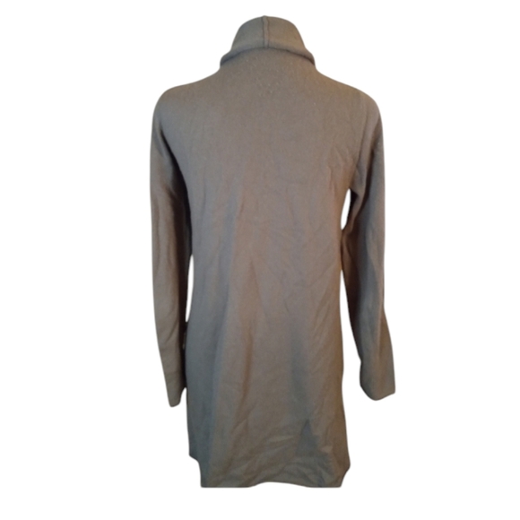 Boden Limited Edition Gray Long Line Drape Front 100% Cashmere Cardigan Size 6 - Picture 2 of 7